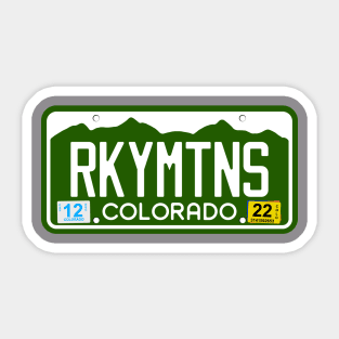 Colorado License Plate - Rocky Mountains Sticker